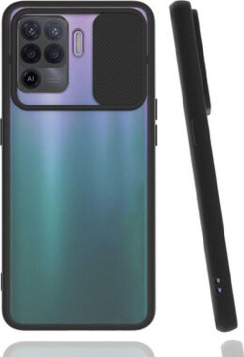 Oppo Reno 5 Lite Kamera Koruma Sürgülü Şık Pena Silikon Kılıf