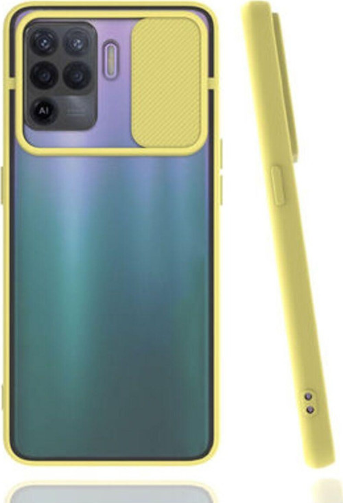 Oppo Reno 5 Lite Kamera Koruma Sürgülü Şık Pena Silikon Kılıf