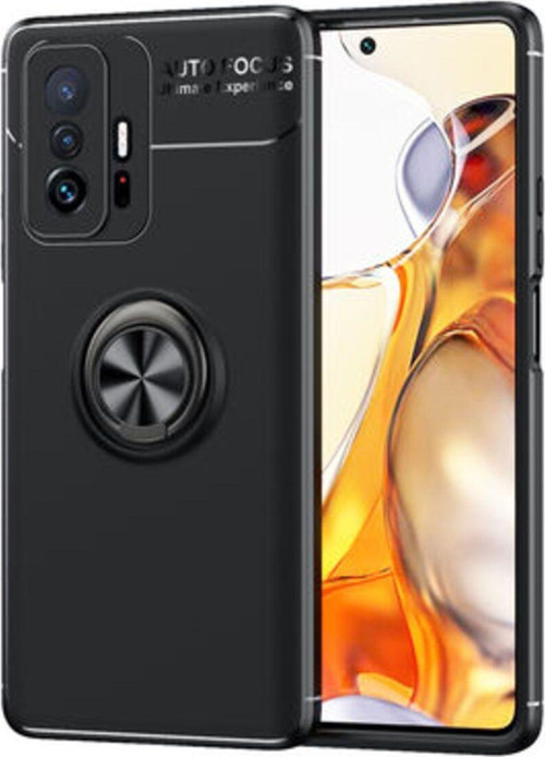 Xiaomi Mi 11T 5G Ultra Koruma Sağlayan Stant Özellikli Yüzüklü Ravel Silikon Kılıf