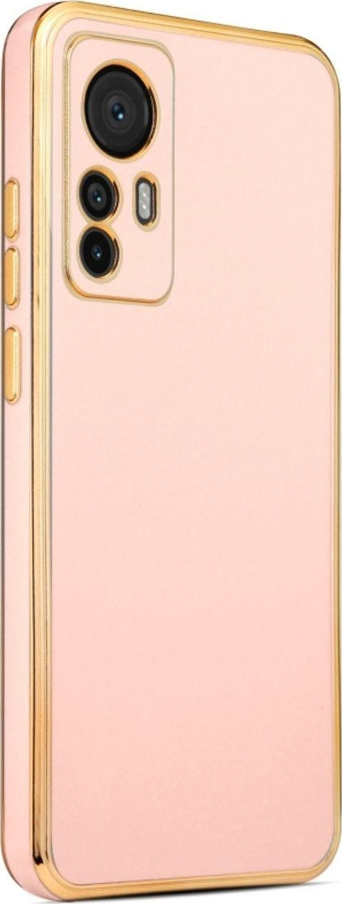 Xiaomi Mi 12T Parlak Yapılı Ve Kenarları Altın Görünümlü Şık Bark Premium Silikon Kılıf