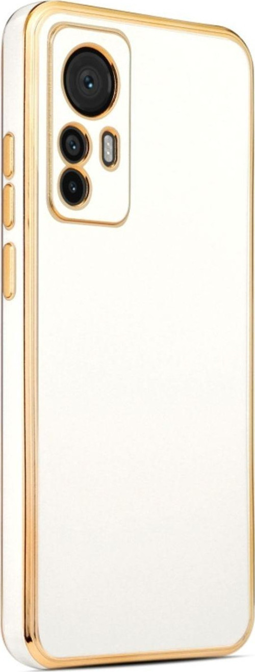 Xiaomi Mi 12T Parlak Yapılı Ve Kenarları Altın Görünümlü Şık Bark Premium Silikon Kılıf