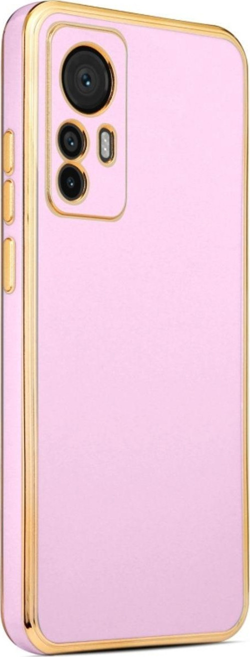 Xiaomi Mi 12T Parlak Yapılı Ve Kenarları Altın Görünümlü Şık Bark Premium Silikon Kılıf