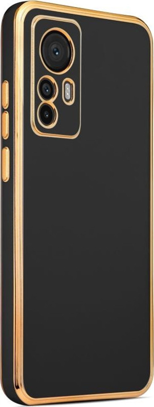 Xiaomi Mi 12T Parlak Yapılı Ve Kenarları Altın Görünümlü Şık Bark Premium Silikon Kılıf