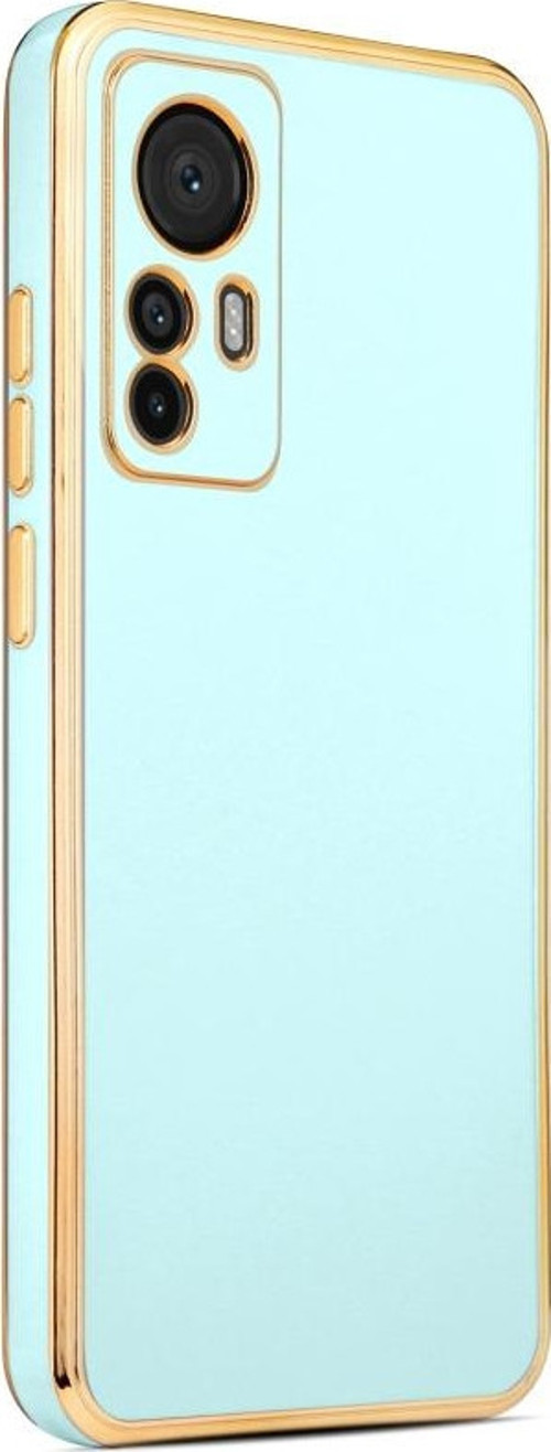 Xiaomi Mi 12T Parlak Yapılı Ve Kenarları Altın Görünümlü Şık Bark Premium Silikon Kılıf