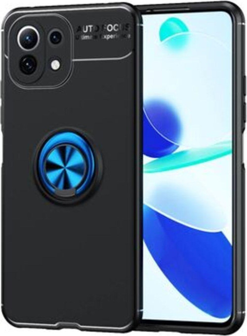 Xiaomi Mi 11 Lite Ultra Koruma Sağlayan Stant Özellikli Yüzüklü Ravel Silikon Kılıf