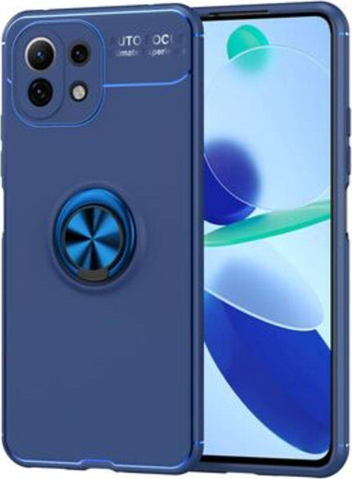 Xiaomi Mi 11 Lite Ultra Koruma Sağlayan Stant Özellikli Yüzüklü Ravel Silikon Kılıf