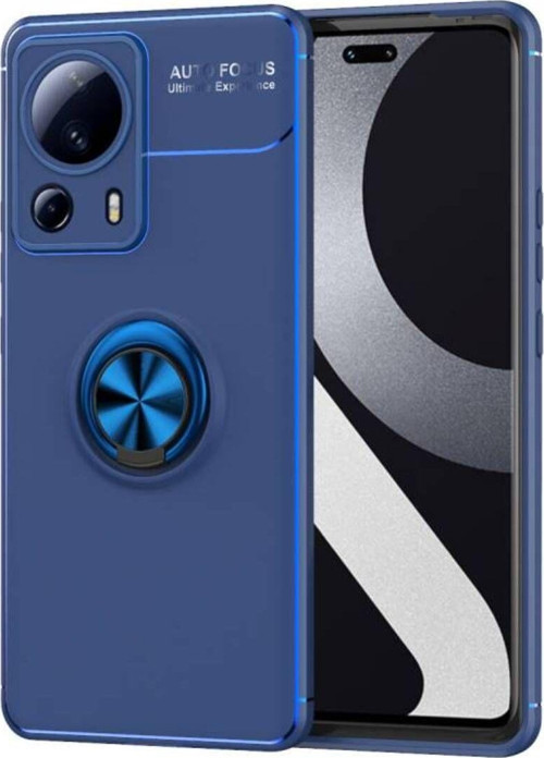 Xiaomi Mi 13 Lite Ultra Koruma Sağlayan Stant Özellikli Yüzüklü Ravel Silikon Kılıf