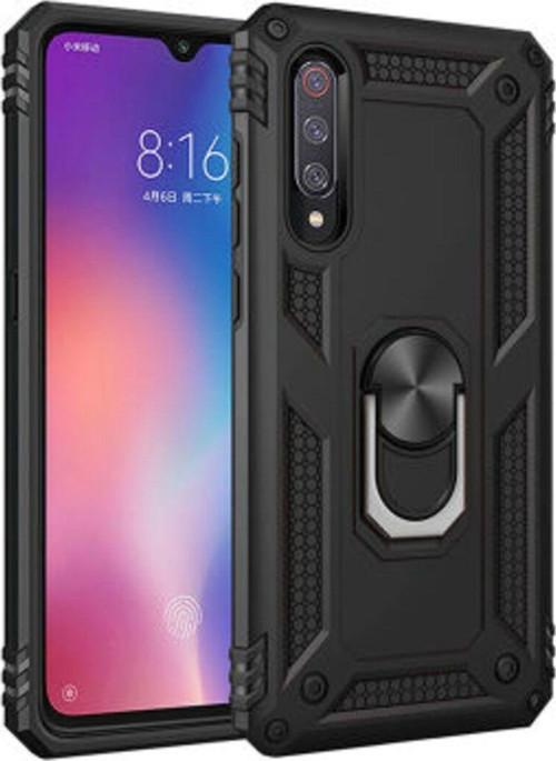 Xiaomi Mi 9 Çift Katmanlı Ve Yüzüklü Tam Koruma Vega Premium Kılıf
