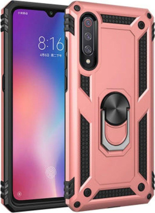 Xiaomi Mi 9 Çift Katmanlı Ve Yüzüklü Tam Koruma Vega Premium Kılıf