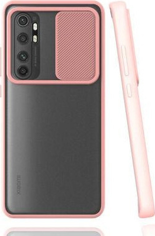 Xiaomi Mi Note 10 Lite Kamera Koruma Sürgülü Şık Pena Silikon Kılıf