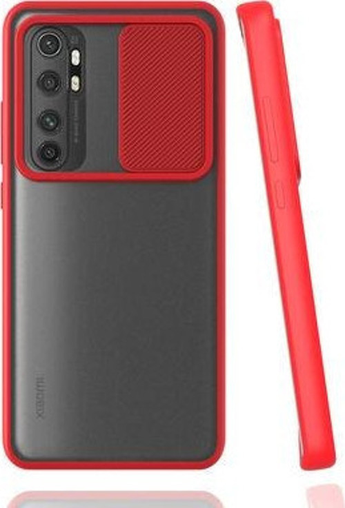 Xiaomi Mi Note 10 Lite Kamera Koruma Sürgülü Şık Pena Silikon Kılıf