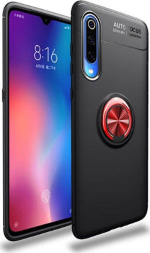 Xiaomi Mi 9 Ultra Koruma Sağlayan Stant Özellikli Yüzüklü Ravel Silikon Kılıf