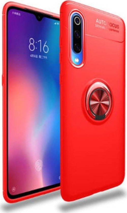 Xiaomi Mi 9 Ultra Koruma Sağlayan Stant Özellikli Yüzüklü Ravel Silikon Kılıf