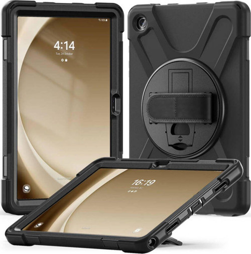 Samsung Galaxy Tab A9 Plus Ultra Koruma Sağlayan Tutma Bölmeli Tablet Defender Sert Silikon Kılıf