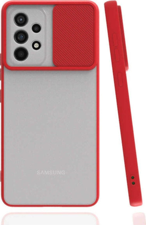 Samsung Galaxy A53 5G Kamera Koruma Sürgülü Pusher Premium Şık Silikon Kılıf