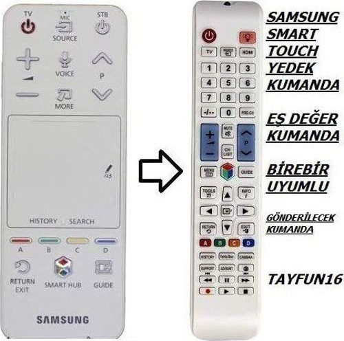 SAMSUNG AKILLI KUMANDA AA59-00775A BEYAZ AA59-00774A - YEDEK KUMANDASI