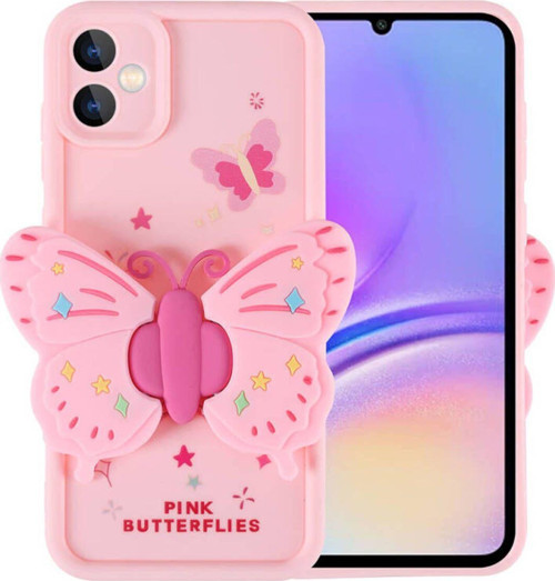 Samsung Galaxy A05 Kılıf Kamera Korumalı Kelebek Figürlü Kapya Kapak