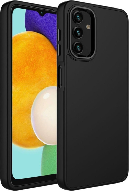 Samsung Galaxy A04 Kılıf Metal Çerçeve Ve Buton Tasarımlı Silikon Luna Kapak