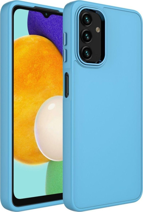 Samsung Galaxy A04 Kılıf Metal Çerçeve Ve Buton Tasarımlı Silikon Luna Kapak