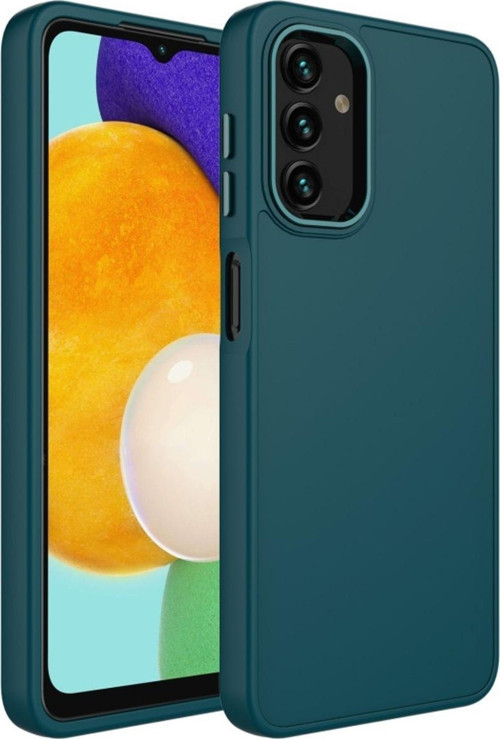 Samsung Galaxy A04 Kılıf Metal Çerçeve Ve Buton Tasarımlı Silikon Luna Kapak