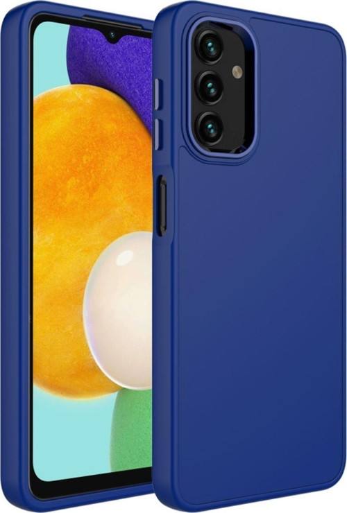 Samsung Galaxy A04 Kılıf Metal Çerçeve Ve Buton Tasarımlı Silikon Luna Kapak