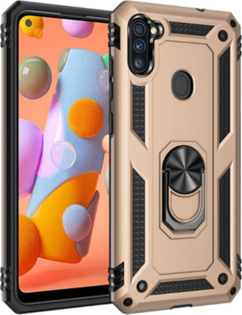Samsung Galaxy A11 Çift Katmanlı Ve Yüzüklü Tam Koruma Vega Premium Kılıf