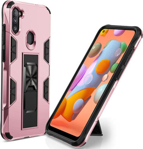 Samsung Galaxy A11 Stantlı Ve Tam Koruma Sağlayan Şık Volve Premium Sert Silikon Kılıf
