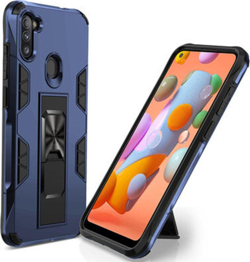 Samsung Galaxy A11 Stantlı Ve Tam Koruma Sağlayan Şık Volve Premium Sert Silikon Kılıf