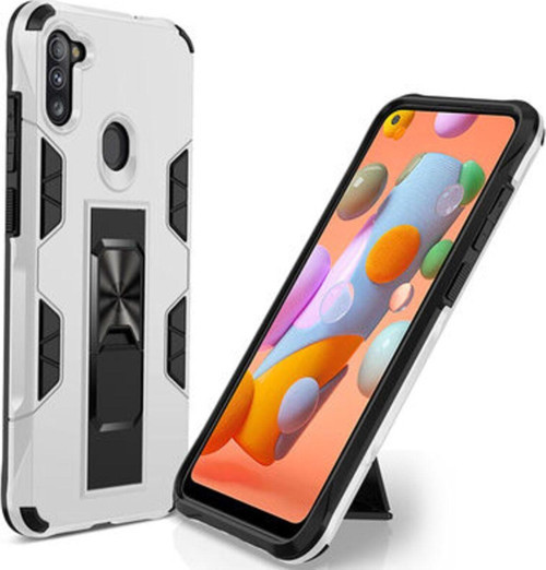 Samsung Galaxy A11 Stantlı Ve Tam Koruma Sağlayan Şık Volve Premium Sert Silikon Kılıf
