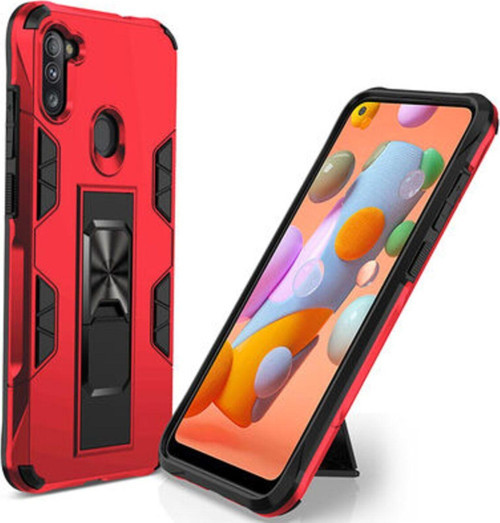 Samsung Galaxy A11 Stantlı Ve Tam Koruma Sağlayan Şık Volve Premium Sert Silikon Kılıf