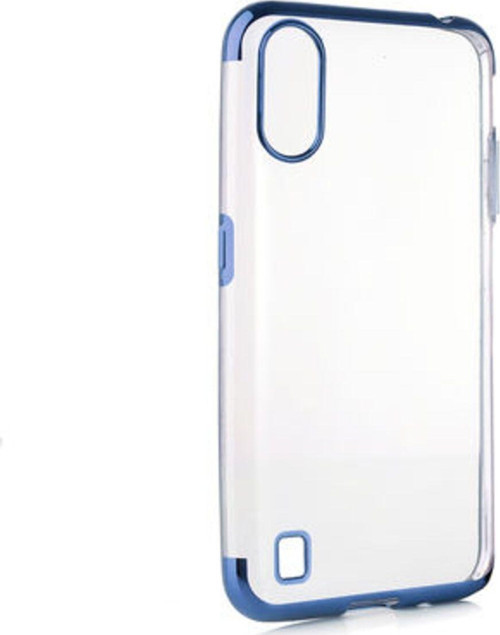 Samsung Galaxy A10 Kenarları Renkli Arkası Şeffaf Bosses Premium Silikon Kılıf