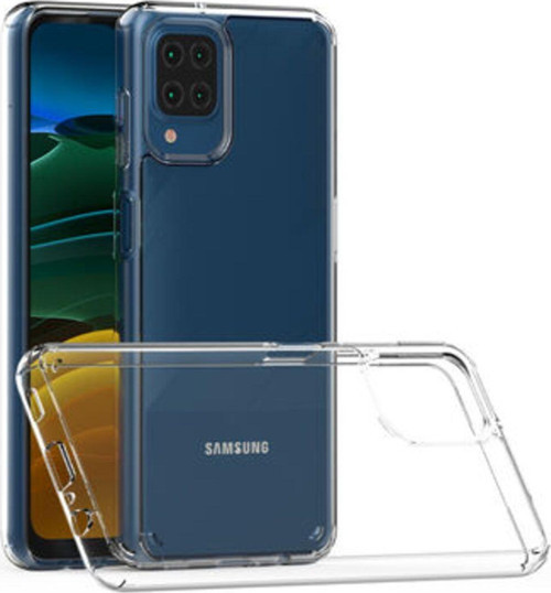 Samsung Galaxy A12 Tam Koruma Sağlayan Sert Ve Şeffaf Coss Premium Silikon Kılıf