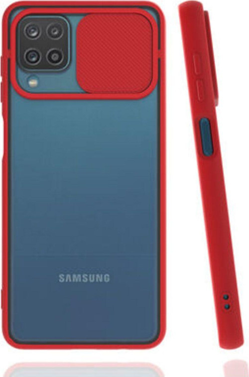 Samsung Galaxy A12 Kamera Koruma Sürgülü Şık Pena Silikon Kılıf