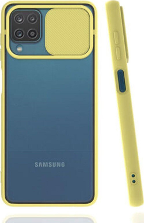 Samsung Galaxy A12 Kamera Koruma Sürgülü Şık Pena Silikon Kılıf