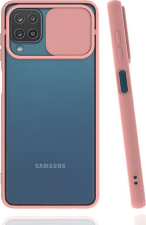 Samsung Galaxy A12 Kamera Koruma Sürgülü Şık Pena Silikon Kılıf