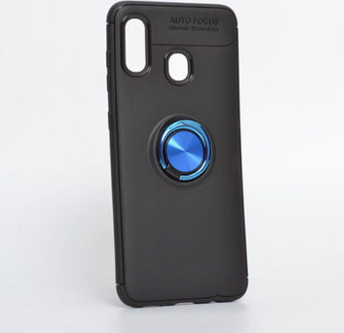Samsung Galaxy A20 Ultra Koruma Sağlayan Stant Özellikli Yüzüklü Ravel Silikon Kılıf