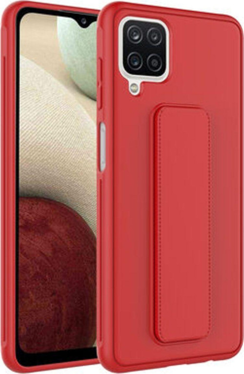 Samsung Galaxy A12 Kılıf Şık Ve Stantlı Qstand Premium Kapak