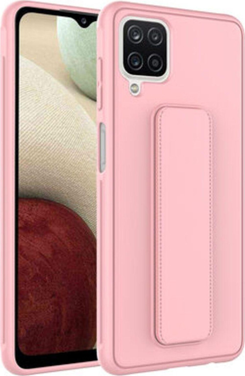 Samsung Galaxy A12 Kılıf Şık Ve Stantlı Qstand Premium Kapak