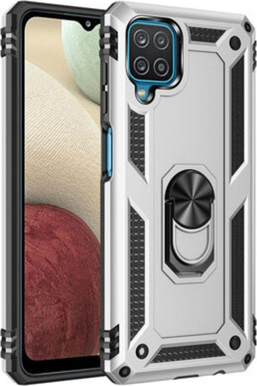 Samsung Galaxy A12 Çift Katmanlı Ve Yüzüklü Tam Koruma Vega Premium Kılıf