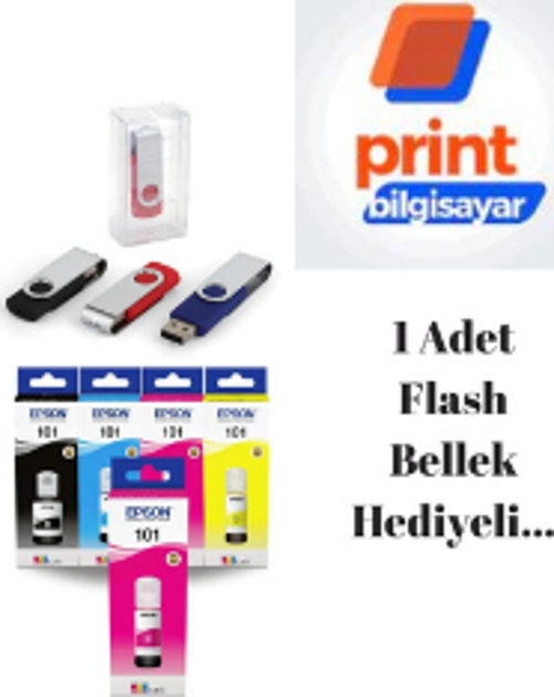 101 / L6160 Orjinal Mürekkep Takımı +1 Kırmızı Hediyeli Flash Usb Bellek Hediyeli