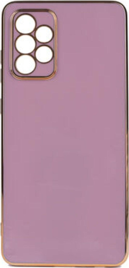 Samsung Galaxy A13 4G Parlak Yapılı Ve Kenarları Altın Görünümlü Şık Bark Premium Silikon Kılıf