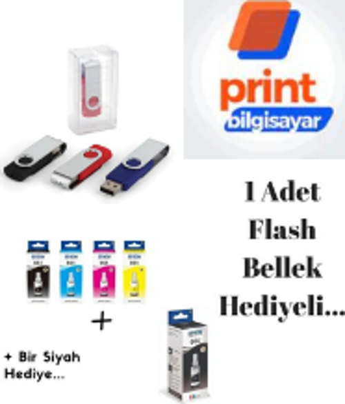 T664 / L486 Orjinal Mürekkep Takımı +1 Siyah Hediyeli Flash Usb Bellek Hediyeli