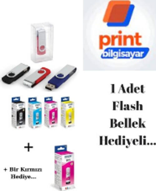 103 / L5290 Orjinal Mürekkep Takımı +1 Kırmızı Hediyeli Flash Usb Bellek Hediyeli