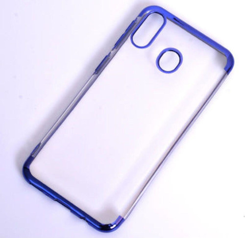Samsung Galaxy A20 Kenarları Renkli Arkası Şeffaf Bosses Premium Silikon Kılıf