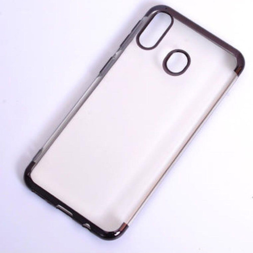 Samsung Galaxy A20 Kenarları Renkli Arkası Şeffaf Bosses Premium Silikon Kılıf