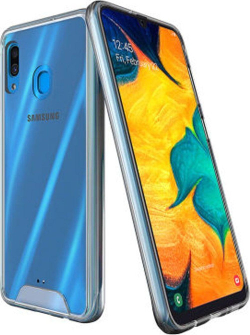Samsung Galaxy A20 Ultra Koruma Sağlayan Sert Ve Şeffaf Gard Premium Silikon Kılıf