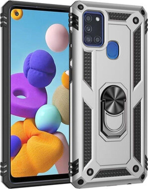 Samsung Galaxy A21S Çift Katmanlı Ve Yüzüklü Tam Koruma Vega Premium Kılıf