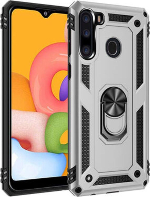 Samsung Galaxy A21 Çift Katmanlı Ve Yüzüklü Tam Koruma Vega Premium Kılıf