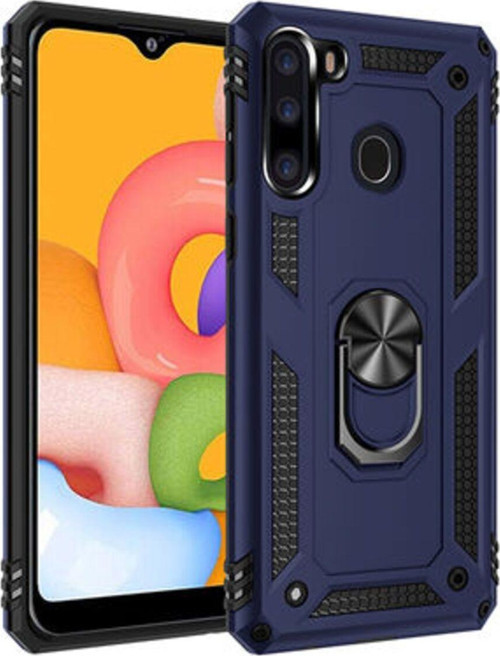 Samsung Galaxy A21 Çift Katmanlı Ve Yüzüklü Tam Koruma Vega Premium Kılıf
