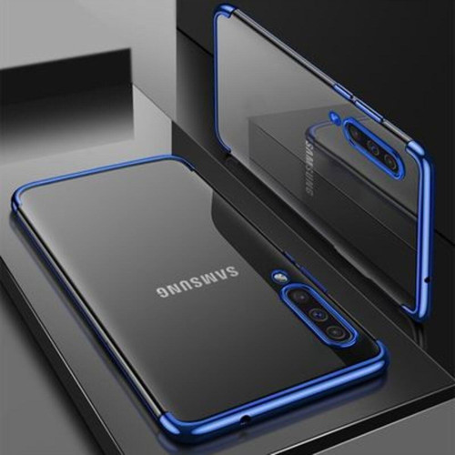 Samsung Galaxy A30S Kenarları Renkli Arkası Şeffaf Bosses Premium Silikon Kılıf